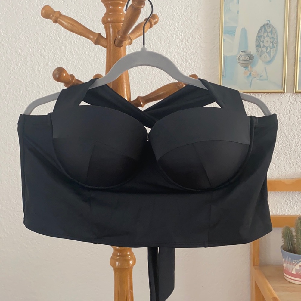 Black bathing suit tankini